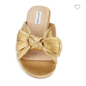 Womens SAK’S Fifth Avenue gold bow flats